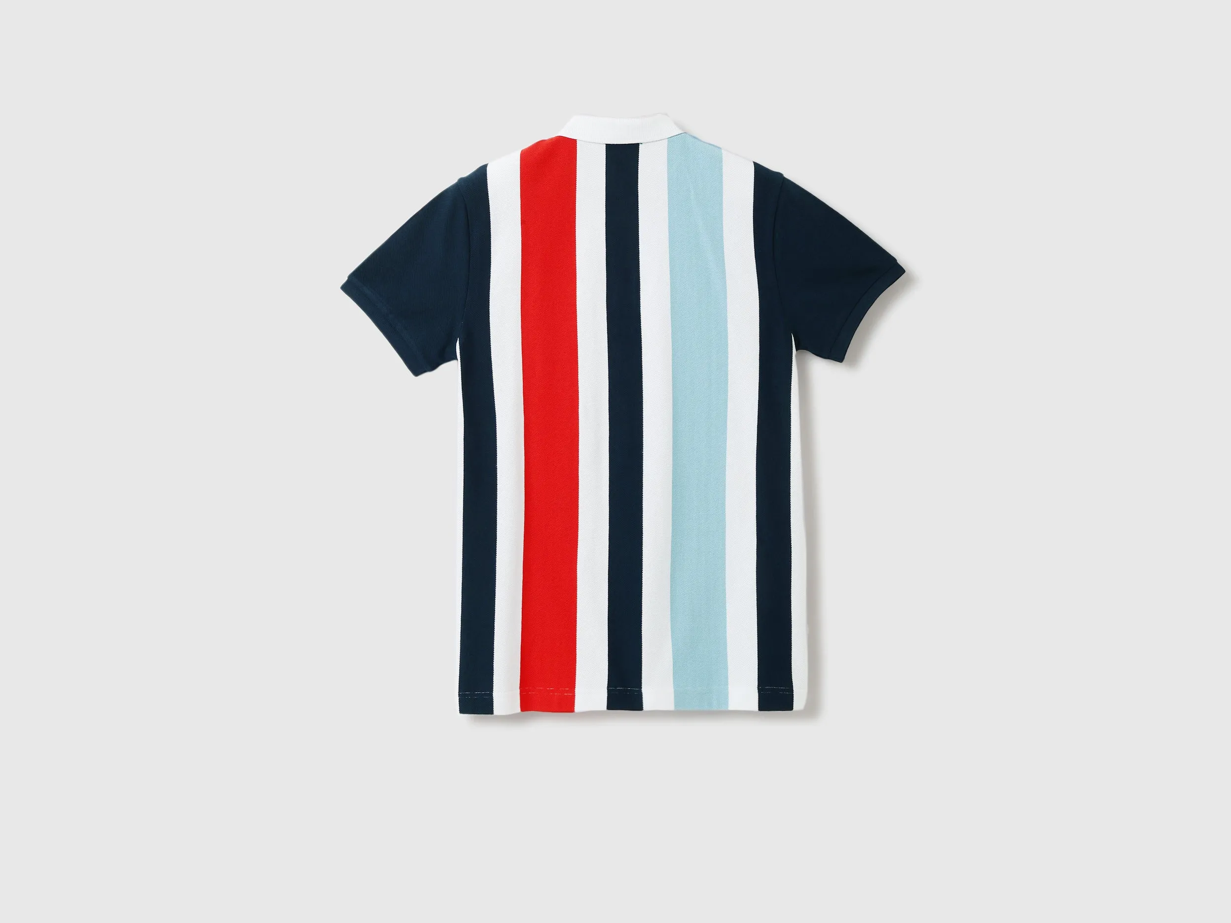 Men Striped Polo Collar T-Shirt