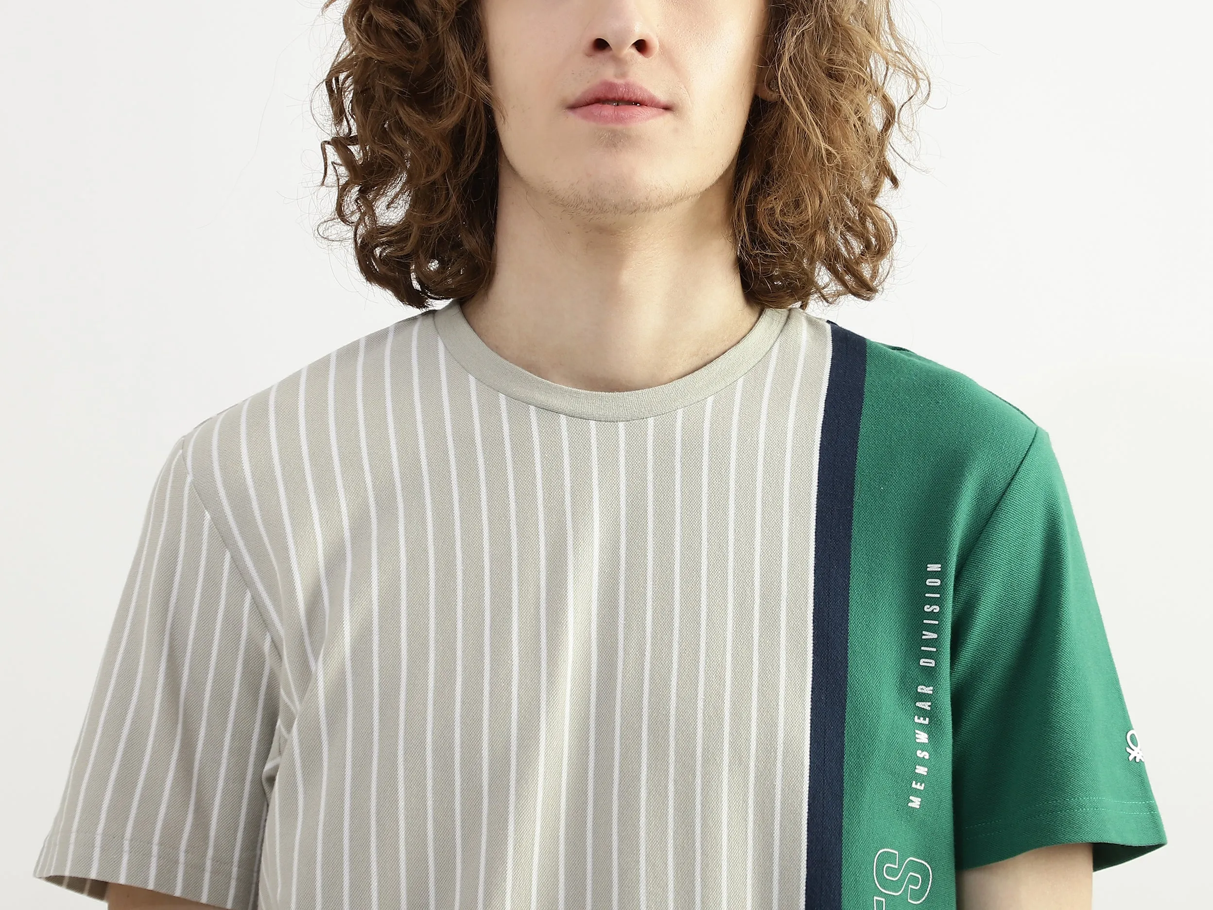 Men Striped Round Neck T-shirt