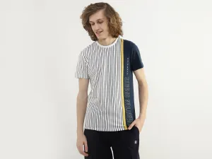 Men Striped Round Neck T-shirt