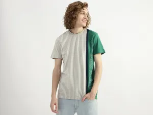 Men Striped Round Neck T-shirt