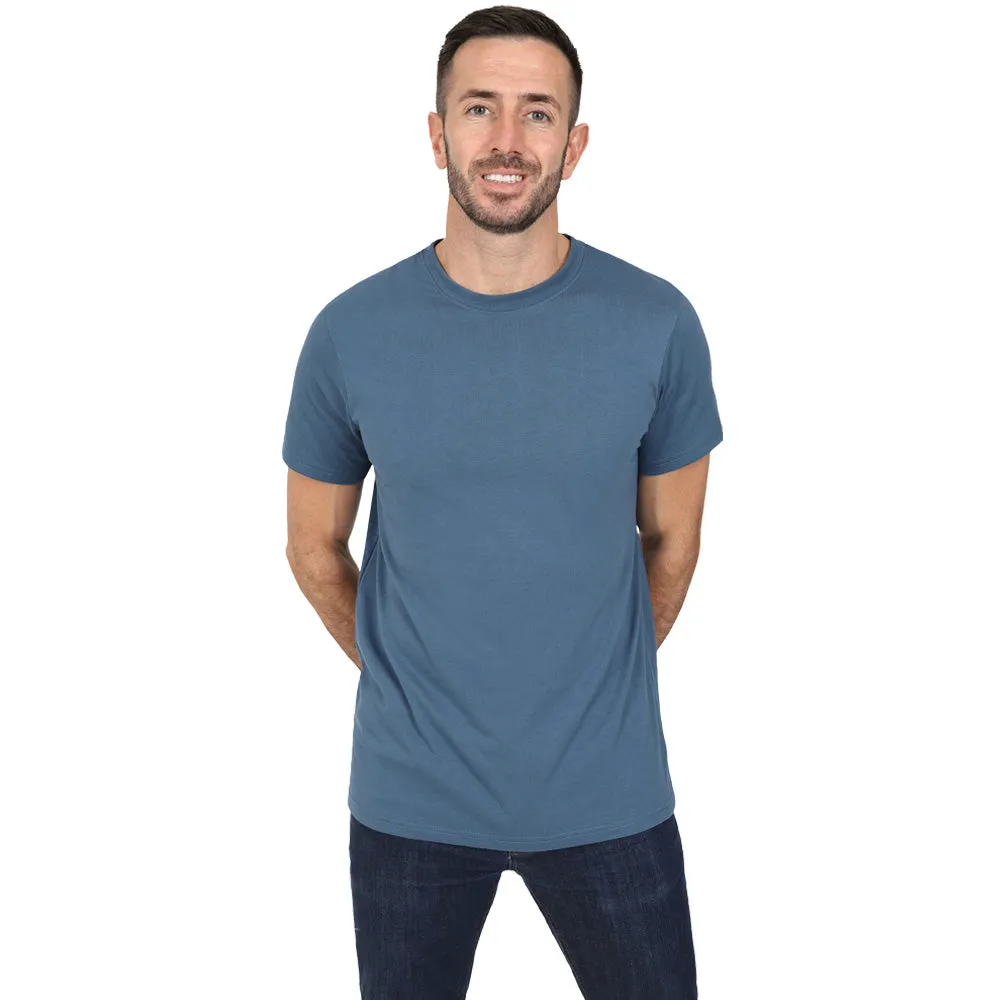 Men's 5 Pack Crew Neck Plain T-Shirt - Dark Mix