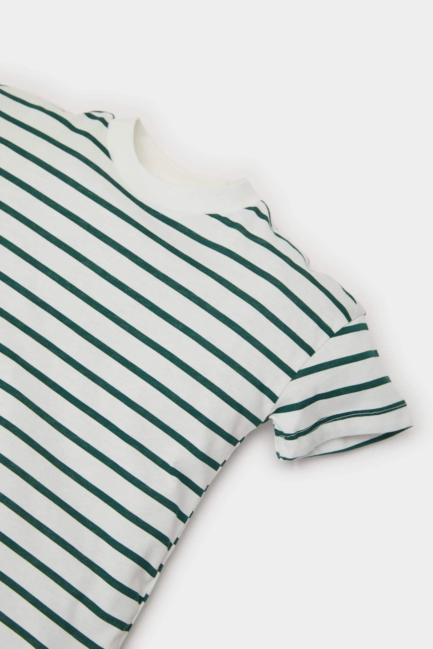 Men's Baby Bike Collar Striped Short Sleeve T-Shirt