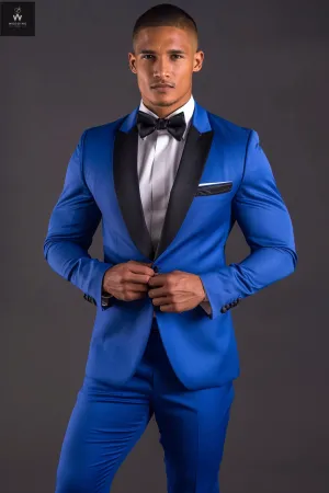 Men's Custom Blue Two-Piece Suit – Bespoke Wedding Suits, Tailored Formal wear for Men