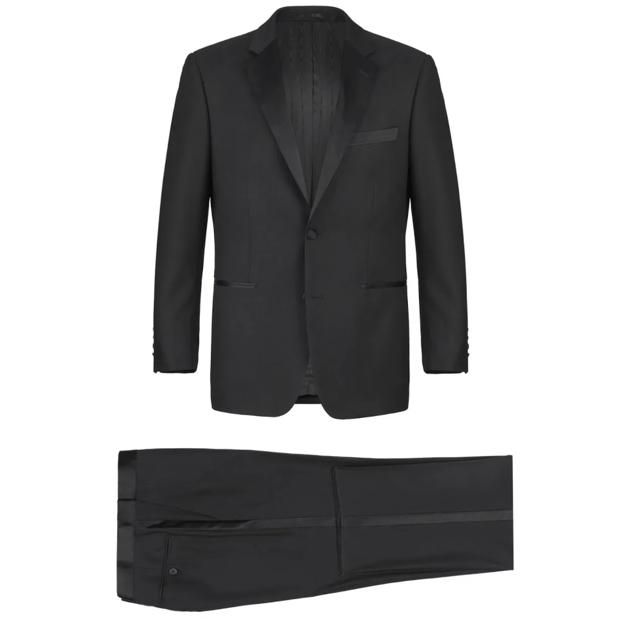 Men's Renoir Two Piece Black Ribbon Tuxedo Slim Fit