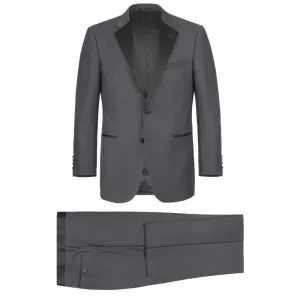 Men's Renoir Two Piece Gray Pipping Tuxedo Slim Fit