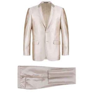 Men's Renoir Two Piece Shiny Champagne Slim Fit Suit
