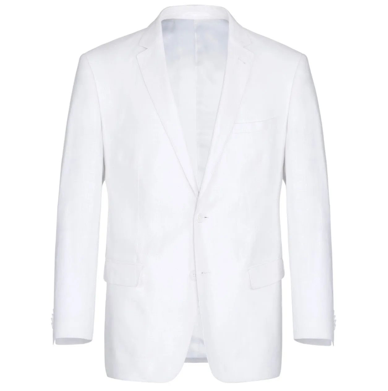 Men's Renoir Two Piece White Linen Suit Classic Fit