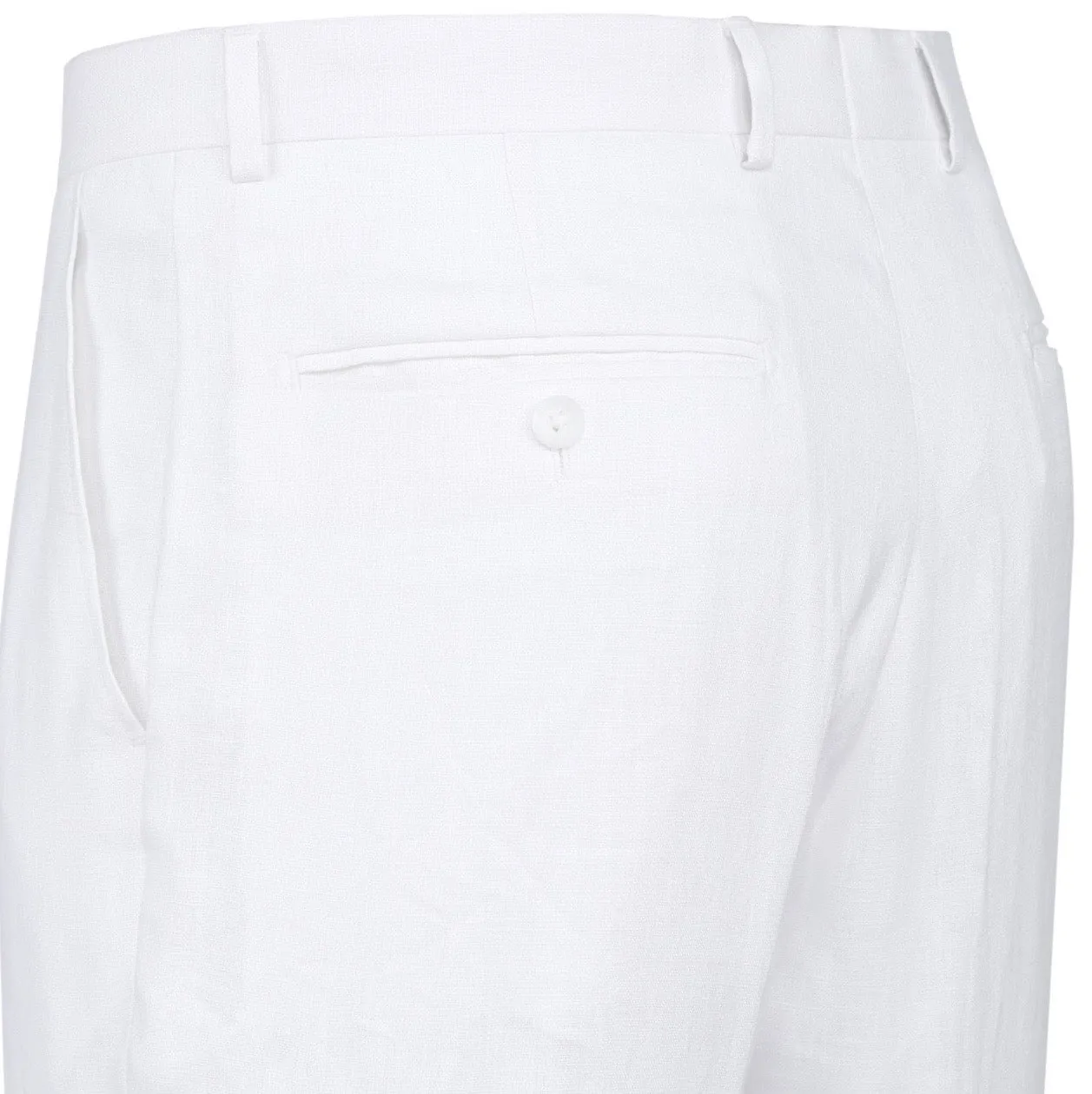 Men's Renoir Two Piece White Linen Suit Classic Fit