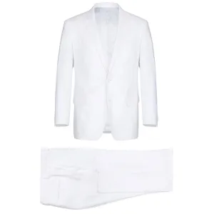 Men's Renoir Two Piece White Linen Suit Classic Fit