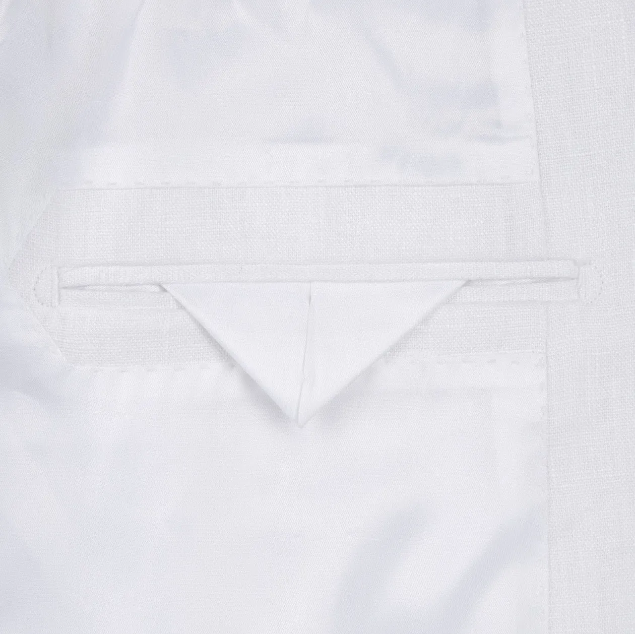 Men's Renoir Two Piece White Linen Suit Classic Fit