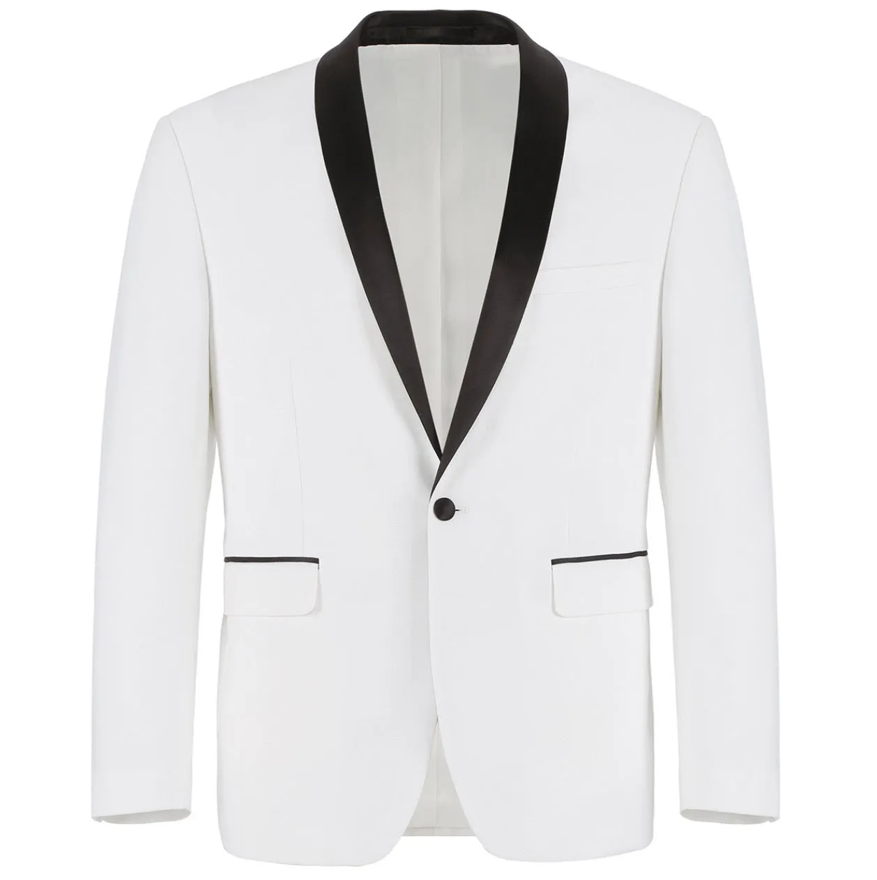 Men's Renoir Two Piece White Shawl Tuxedo Slim Fit