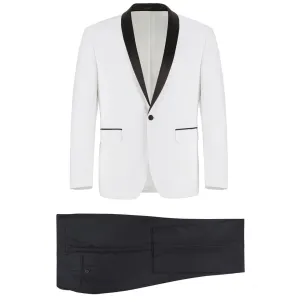 Men's Renoir Two Piece White Shawl Tuxedo Slim Fit