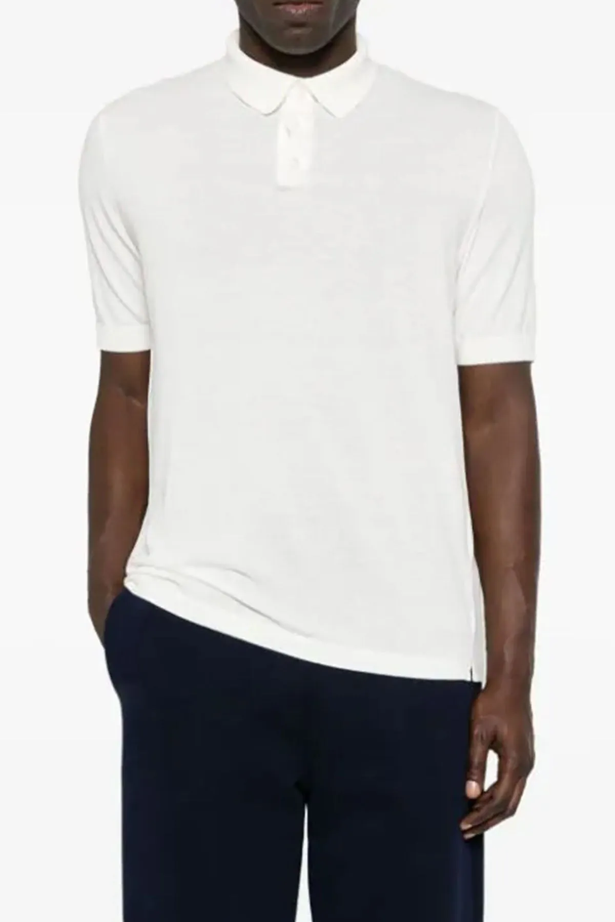 Men's Short Sleeve Polo in White