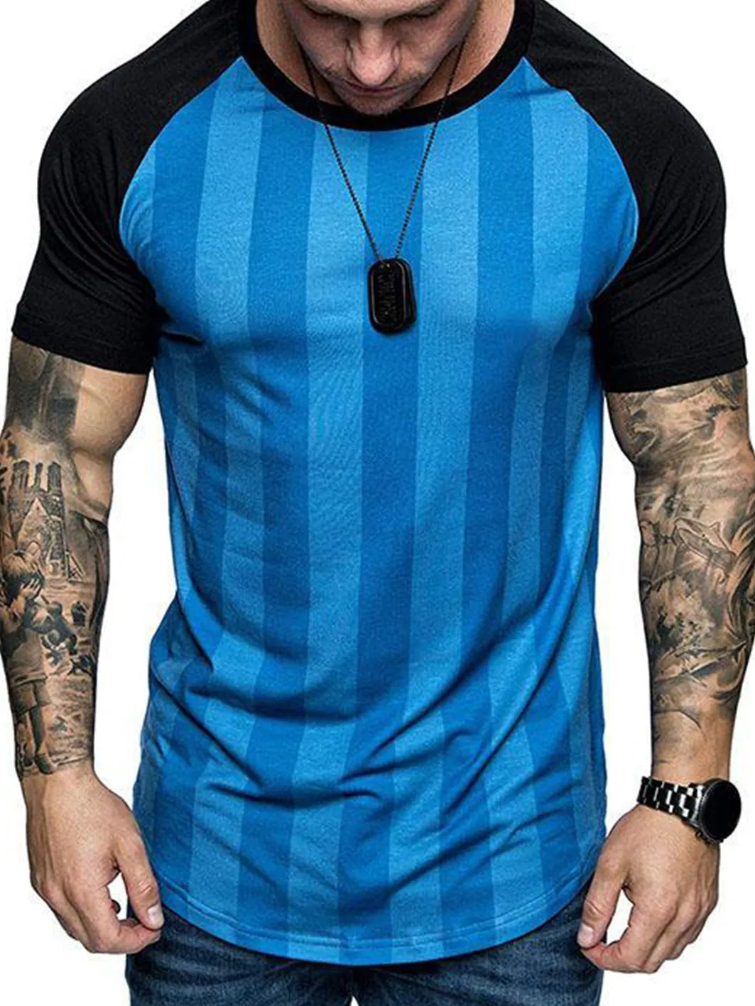 Men's striped T-shirt
