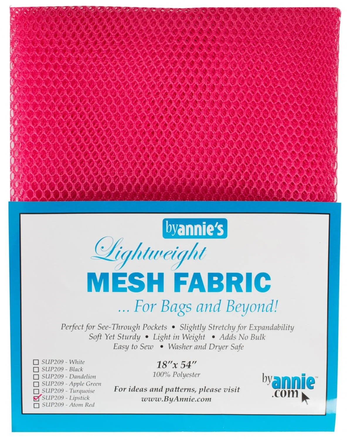 MESH LIGHTWEIGHT FABRIC 18"x54" LIPSTICK