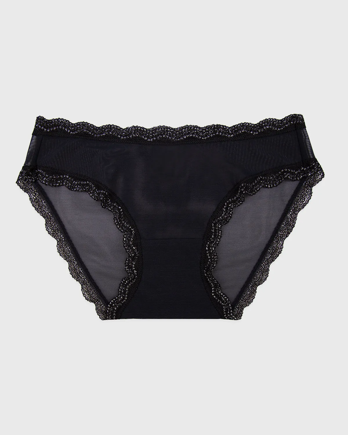Mesh Original Knicker - Black Sparkle Lace