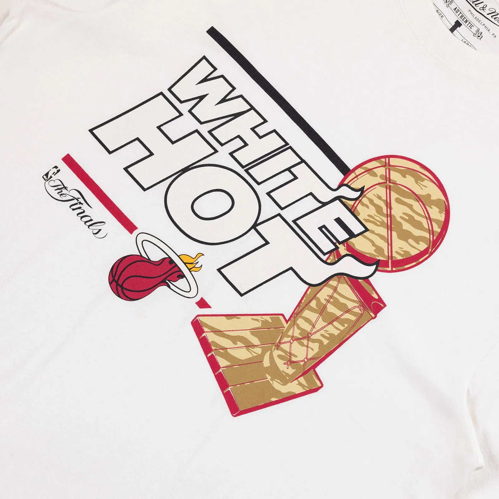 Miami Heat White Hot Tee - Vintage White
