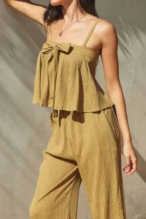 Miles Tie Front Flared Cami Top