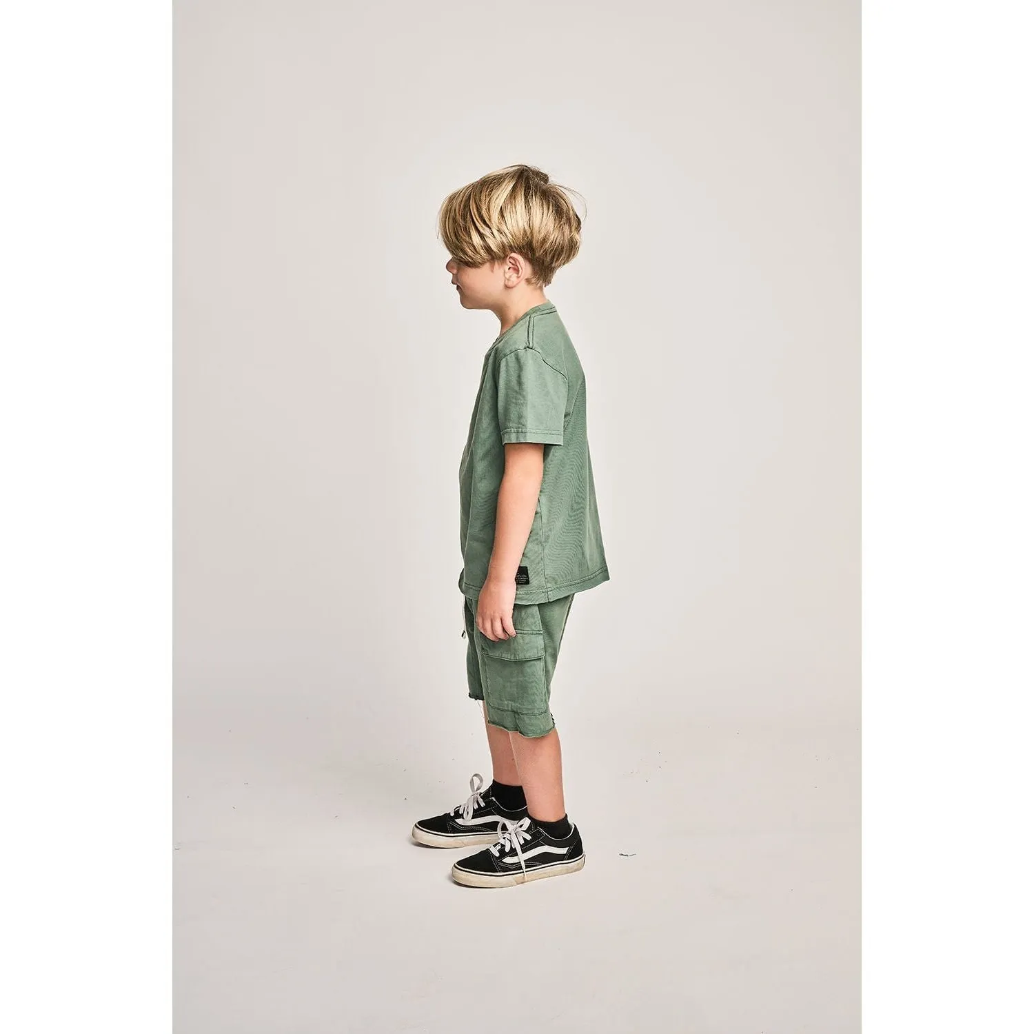 Mnstr Plain Ss Tee - Washed Green
