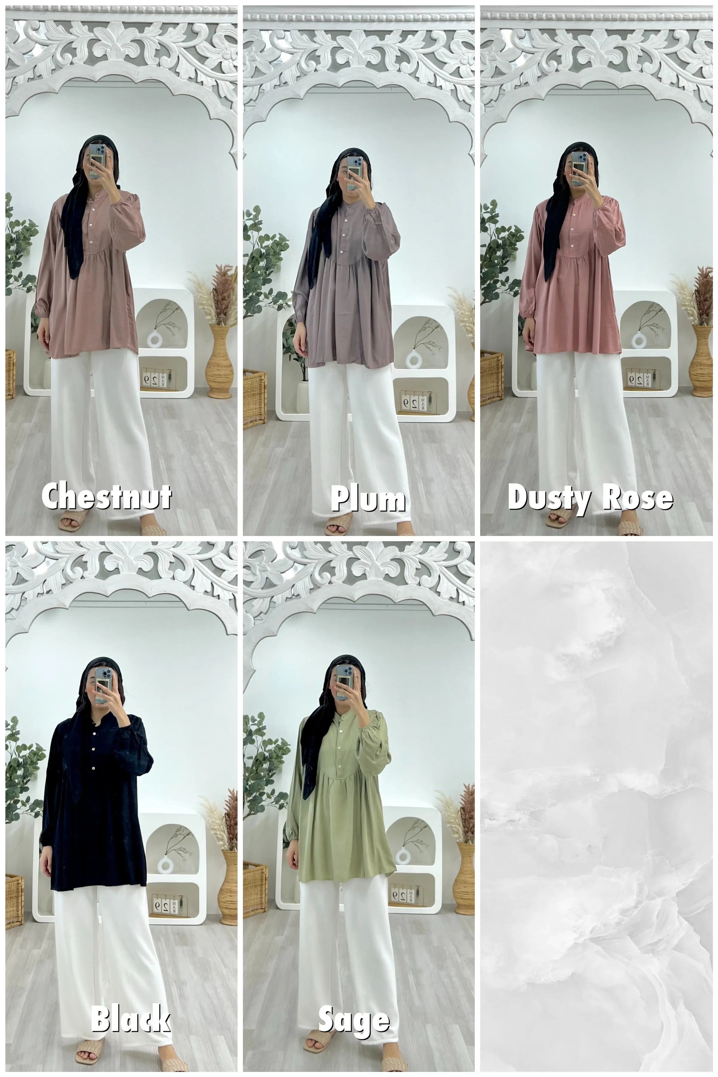 Modest Button-up Blouse