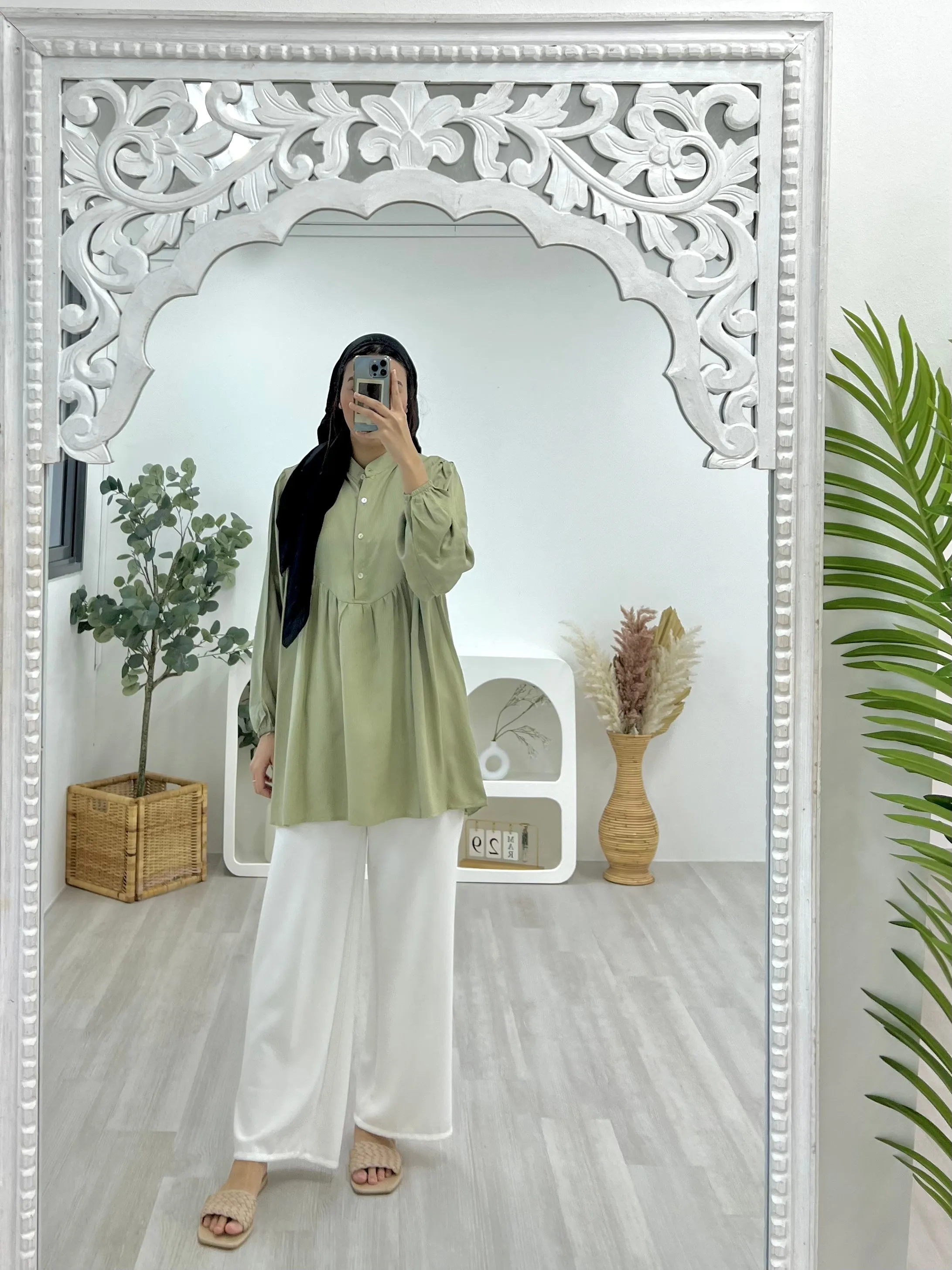 Modest Button-up Blouse