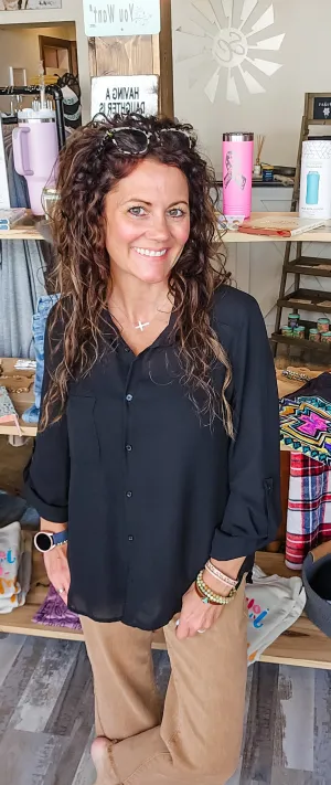 Morgan Black Dress Top