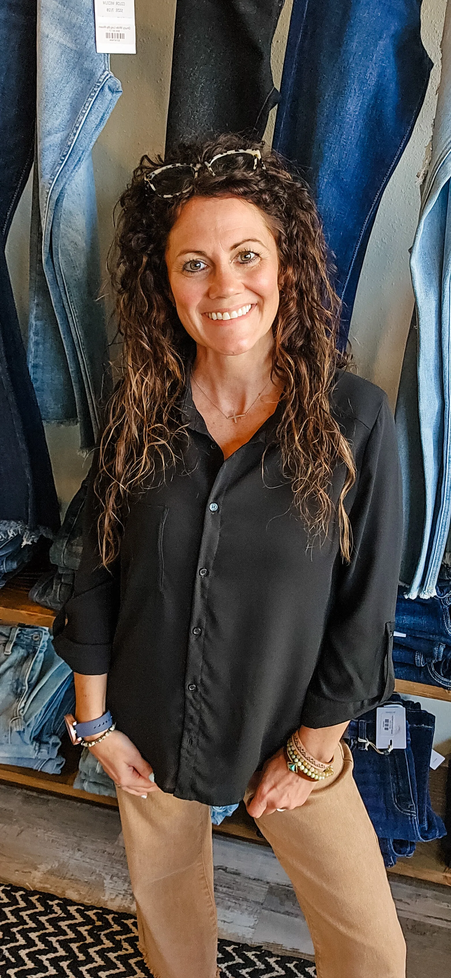 Morgan Black Dress Top