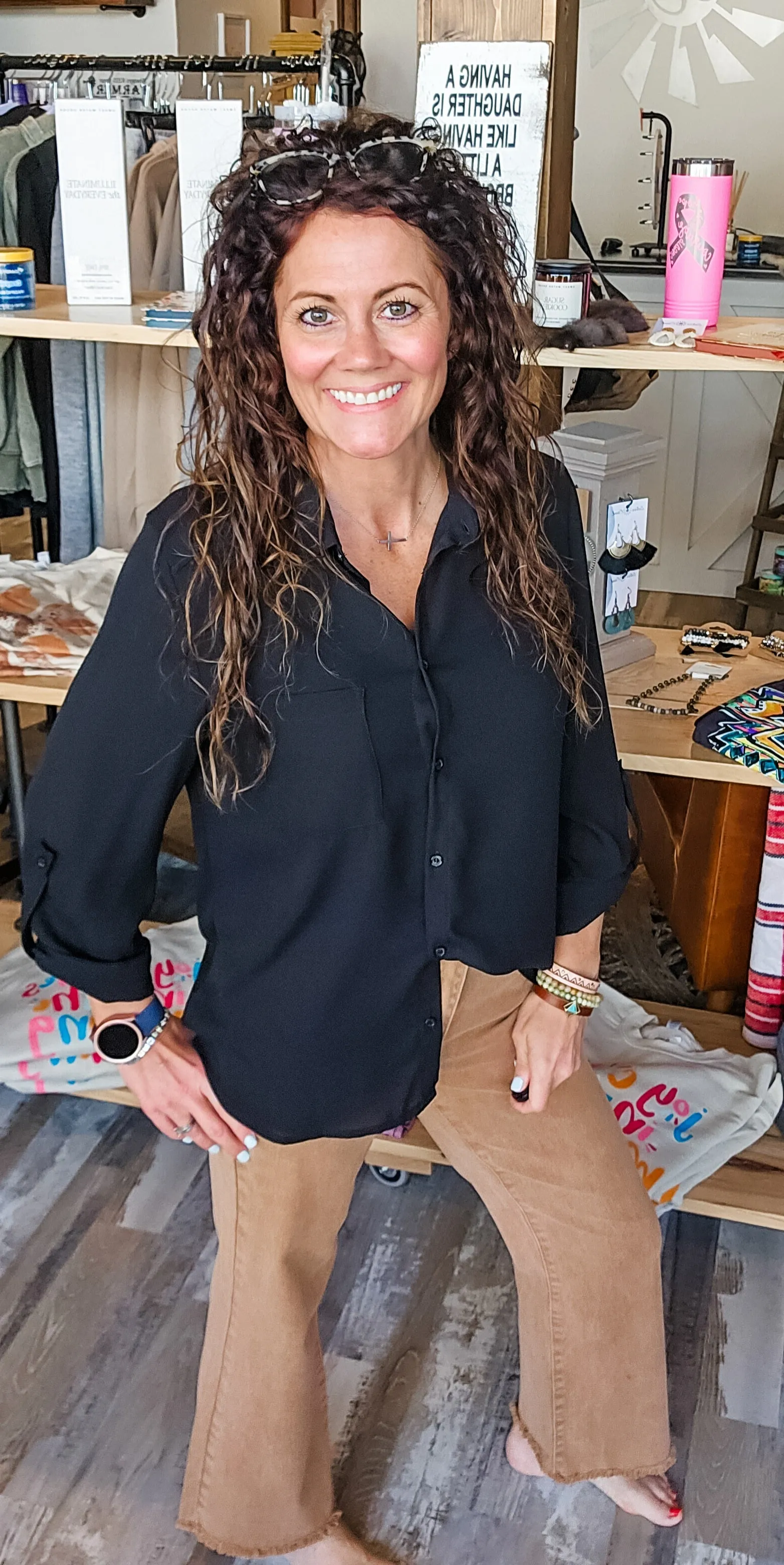 Morgan Black Dress Top