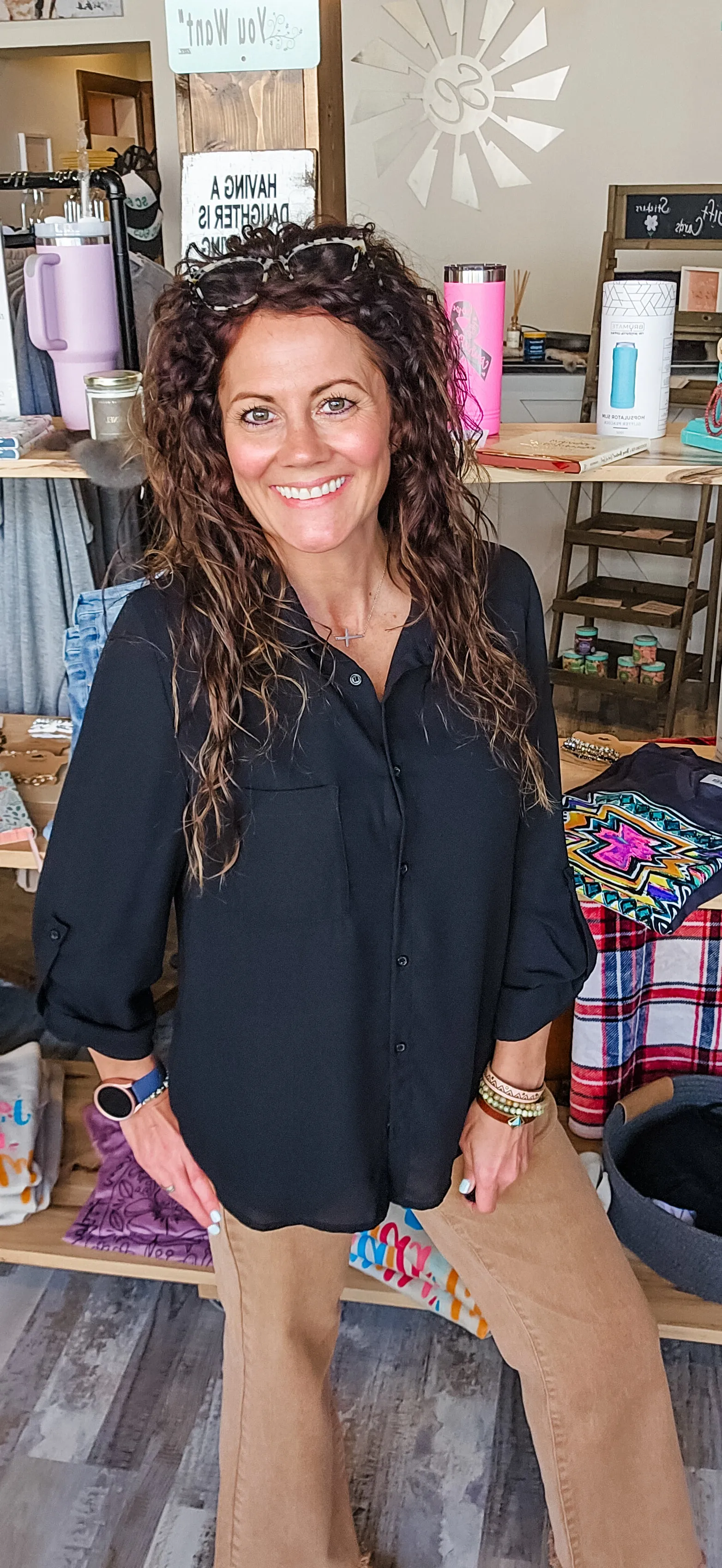 Morgan Black Dress Top