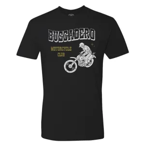 'Moto Club' Black Short Sleeve T shirt