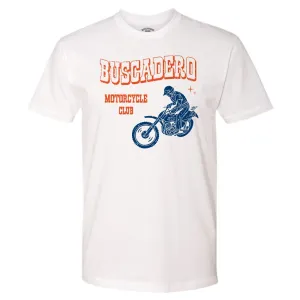 'Moto Club' White Short Sleeve T shirt