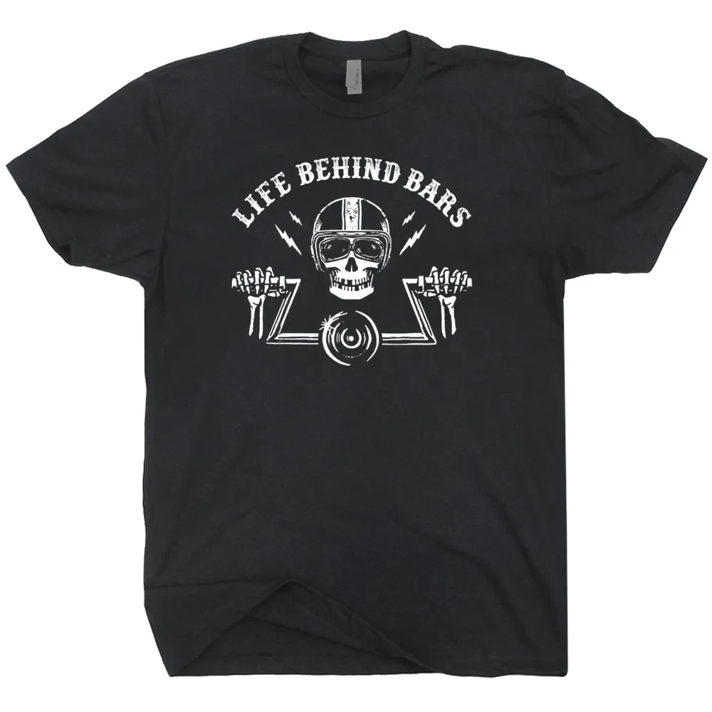Motorcycle Life Behind Bars Shirt Cool Biker Shirt Vintage Motorcycle Shirt