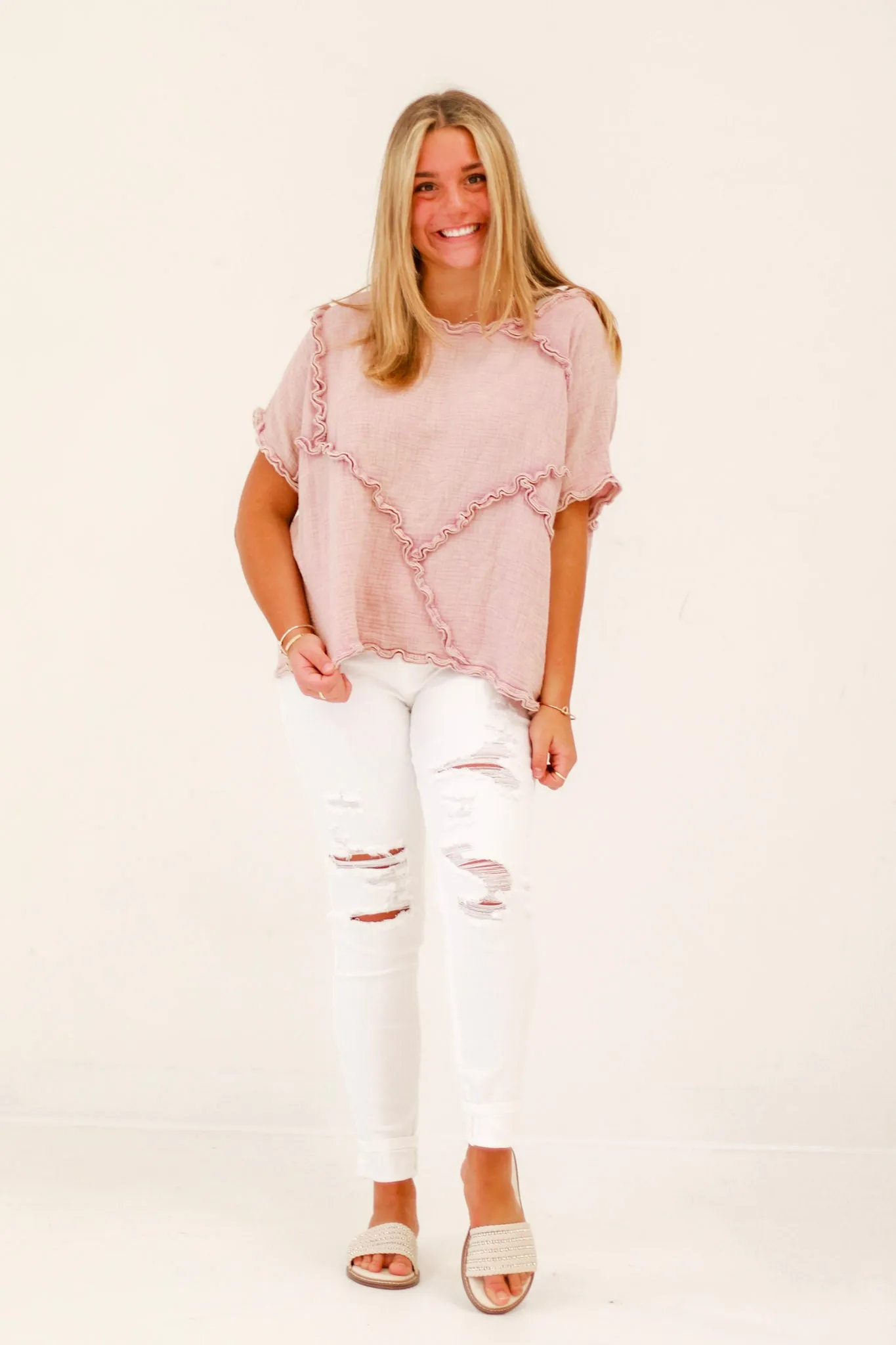 My Way With You Gauze Top by Oli & Hali