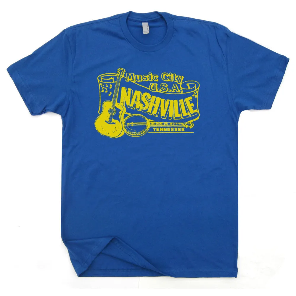 Nashville T Shirt Vintage Country Music T Shirt Vintage Bluegrass T Shirt Banjo Tee