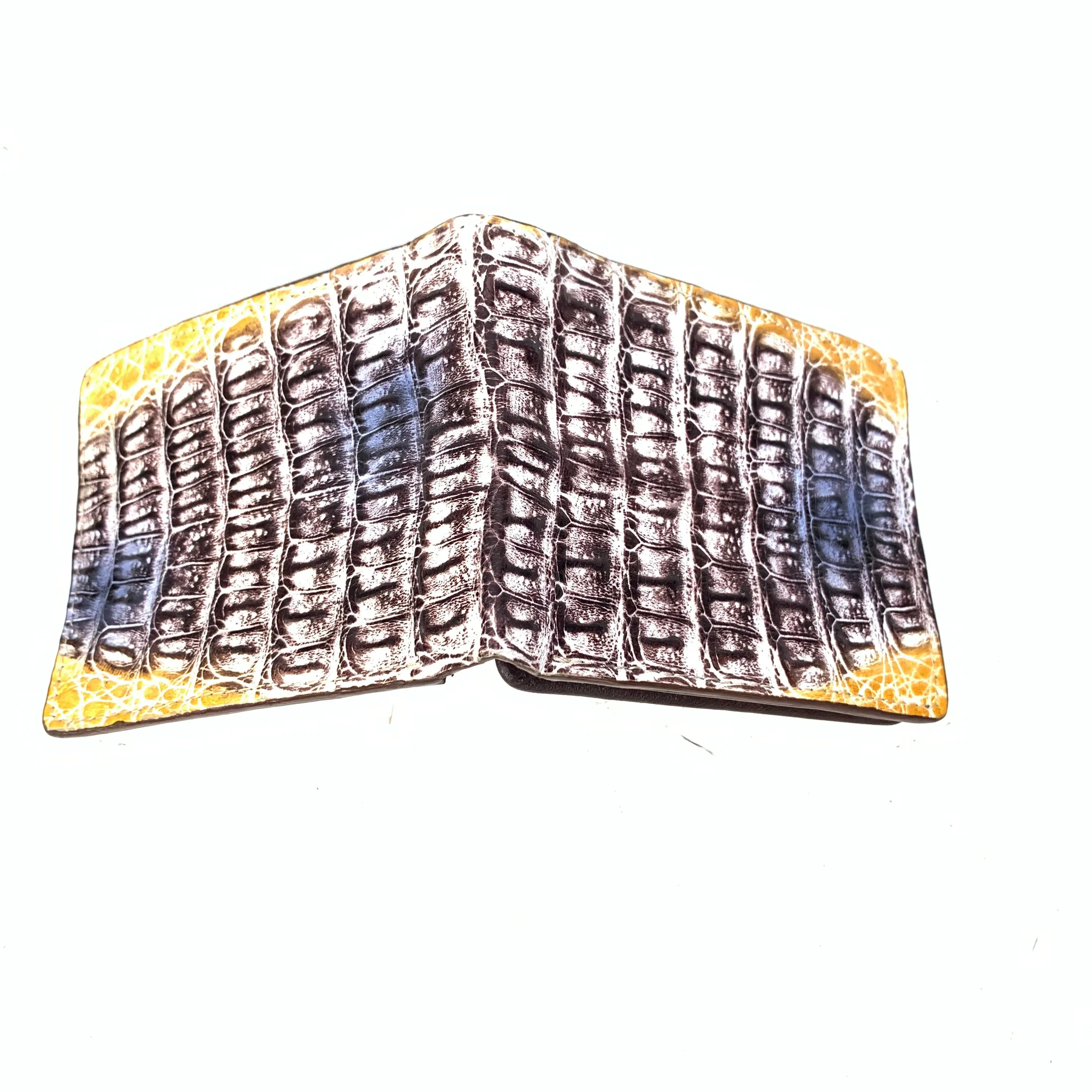 Natural Crocodile Hornback Wallet