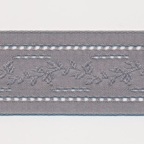 Natural Lacy Ribbon #49 Charcoal