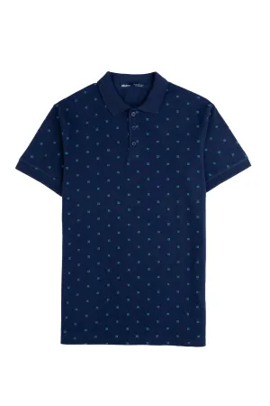 Navy Collar T-Shirt