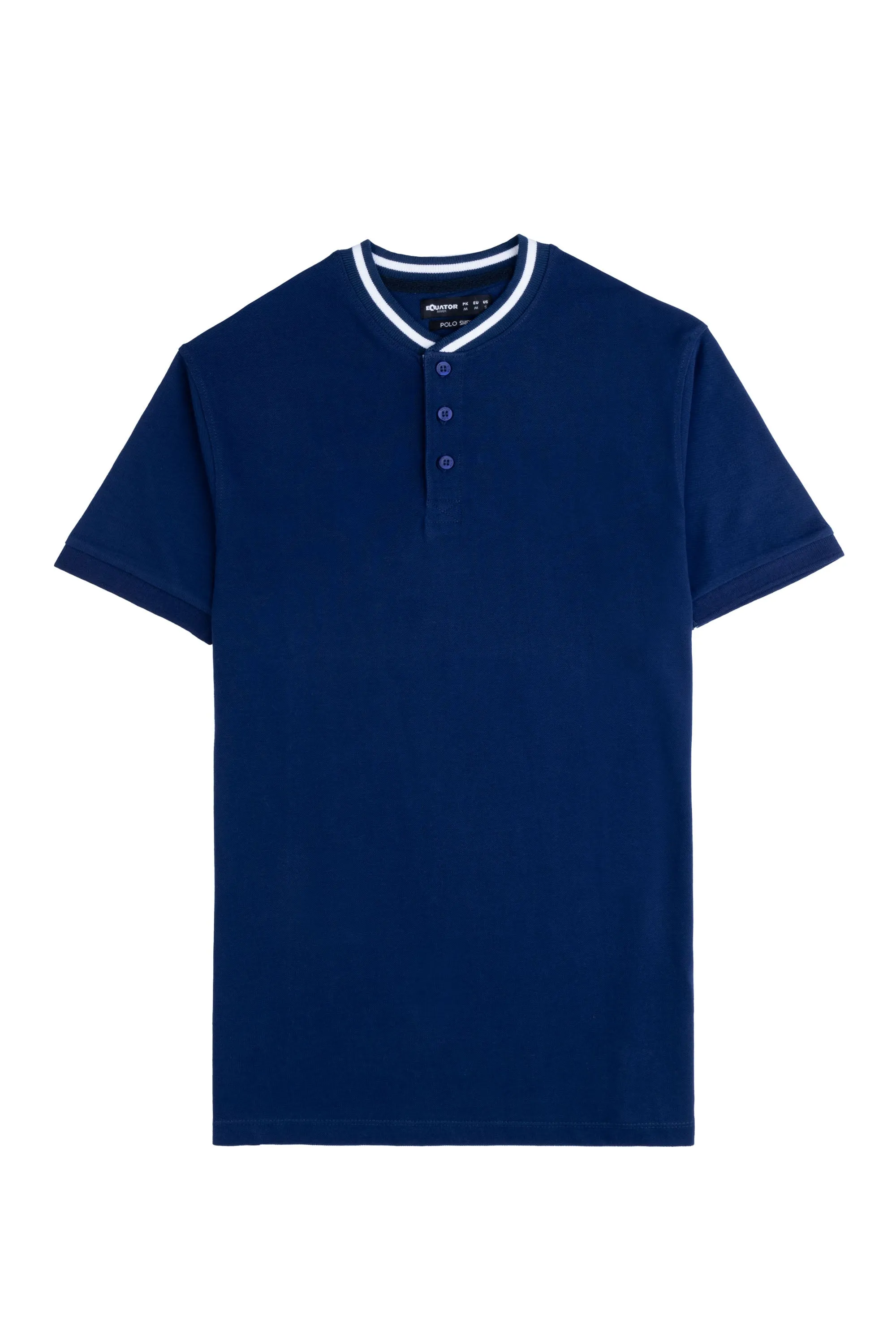 Navy Cotton Pique T-Shirt