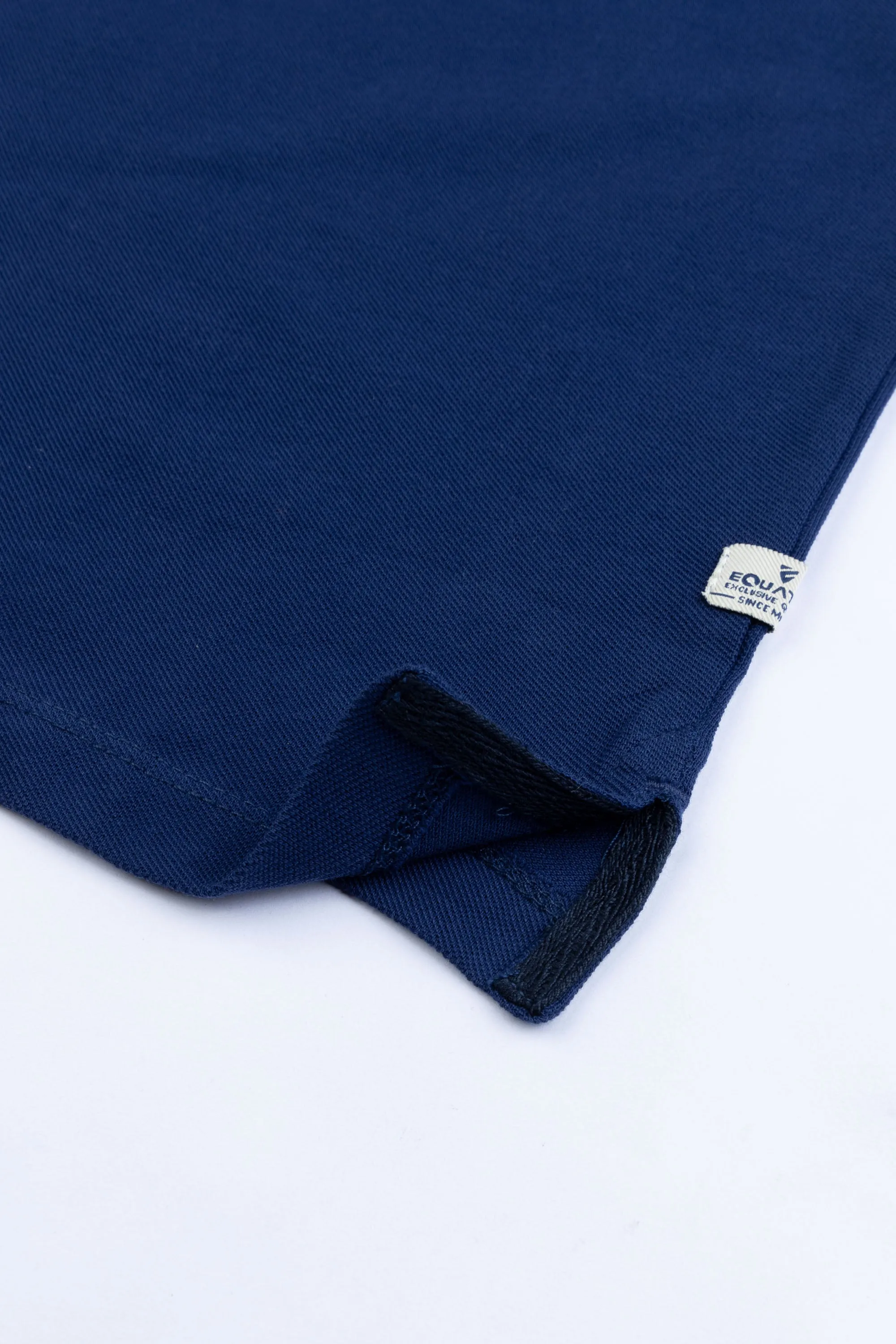 Navy Cotton Pique T-Shirt