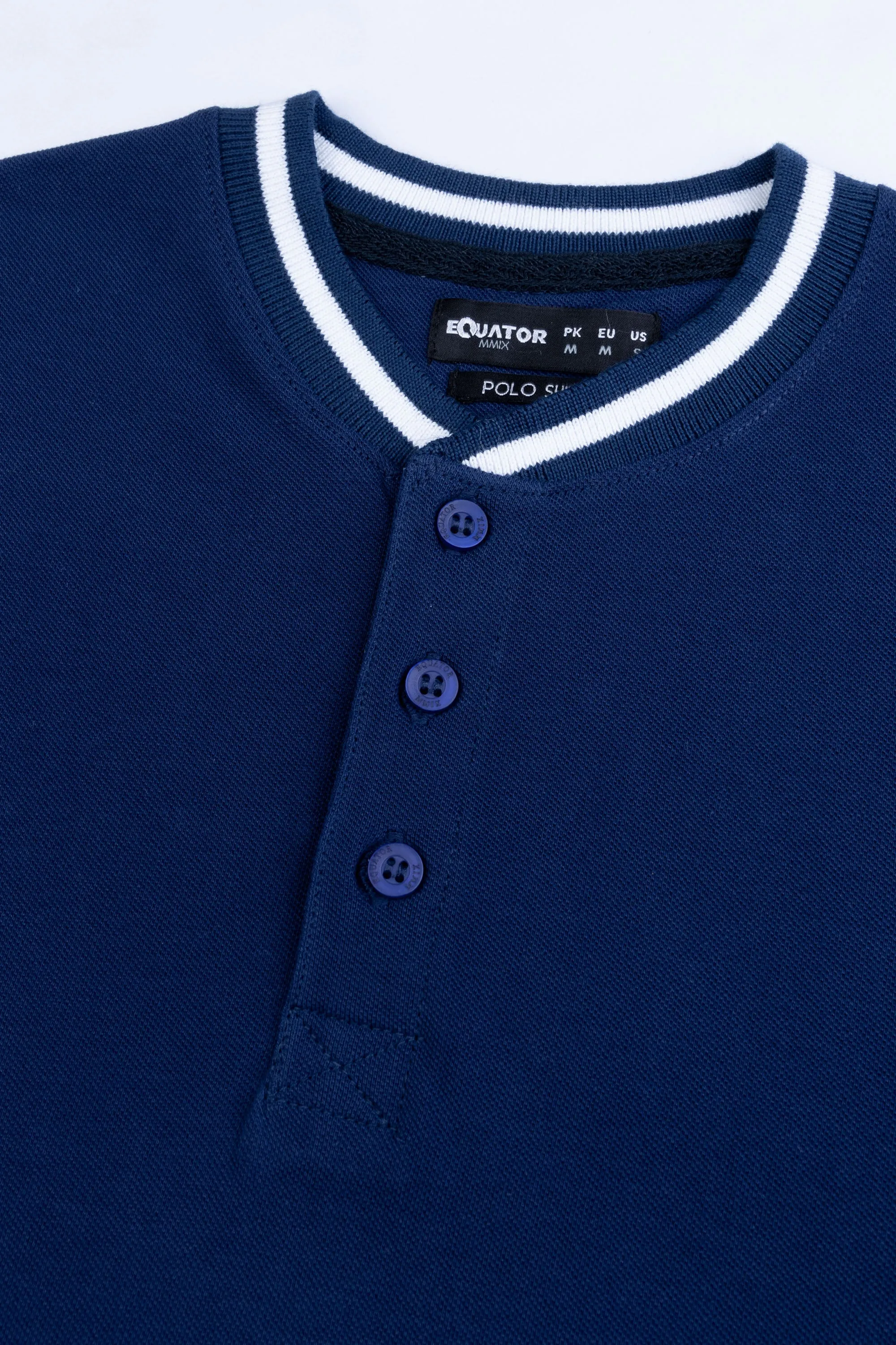 Navy Cotton Pique T-Shirt