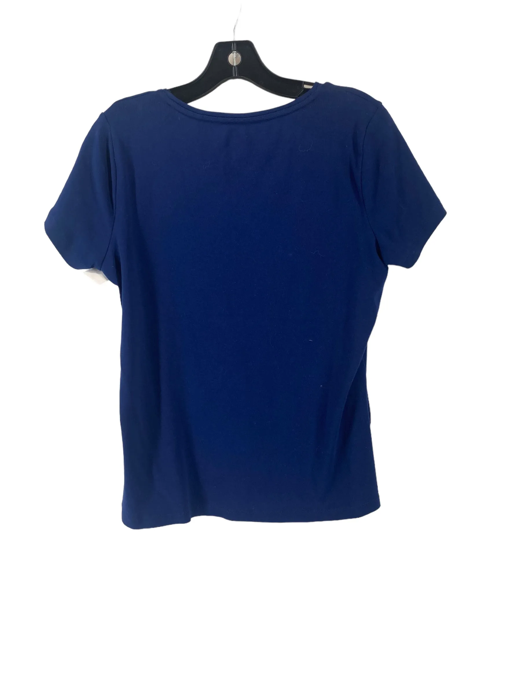 Navy Top Short Sleeve Basic St Johns Bay, Size L