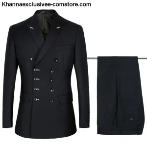 New Double Breasted Suits Men's Wedding Suits sets 2 pieces Men Costume Marriage Slim Fit Suit