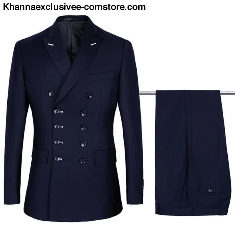 New Double Breasted Suits Men's Wedding Suits sets 2 pieces Men Costume Marriage Slim Fit Suit