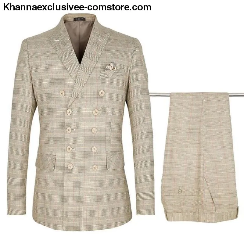 New Double Breasted Suits Men's Wedding Suits sets 2 pieces Men Costume Marriage Slim Fit Suit