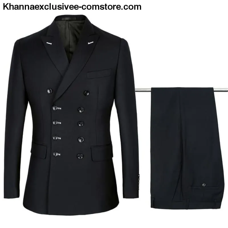 New Double Breasted Suits Men's Wedding Suits sets 2 pieces Men Costume Marriage Slim Fit Suit