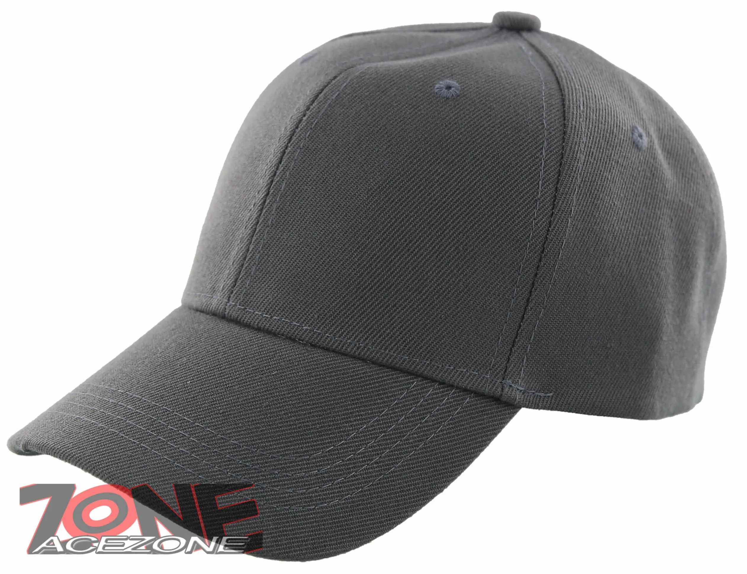 NEW! PLAIN SOLID ADJUSTABLE BASEBALL CAP HAT GRAY
