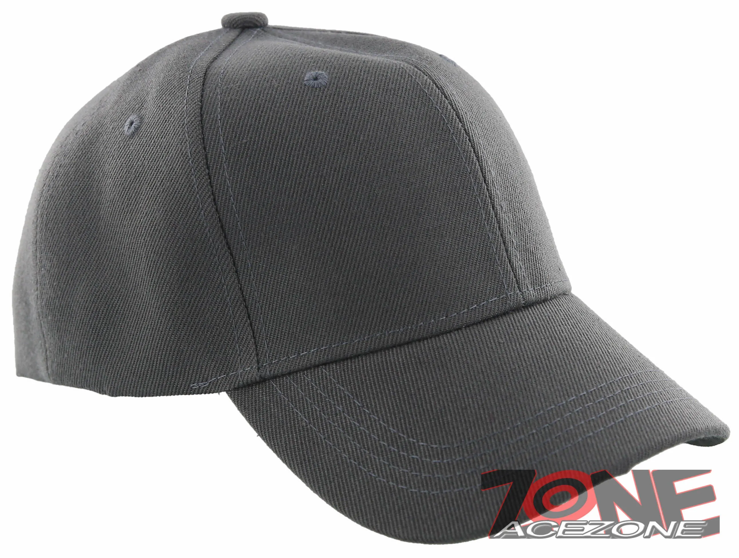 NEW! PLAIN SOLID ADJUSTABLE BASEBALL CAP HAT GRAY