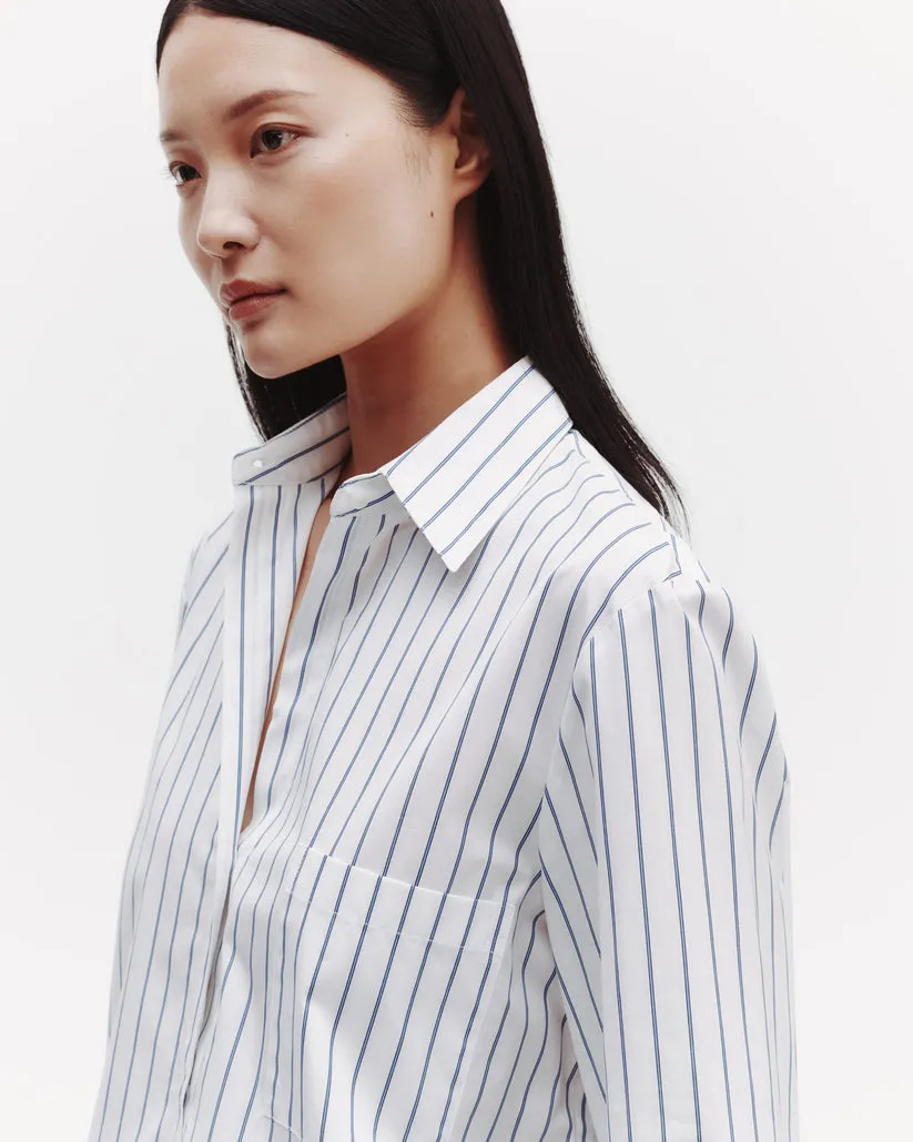Next Morning Shirt in White and Blue Stripe