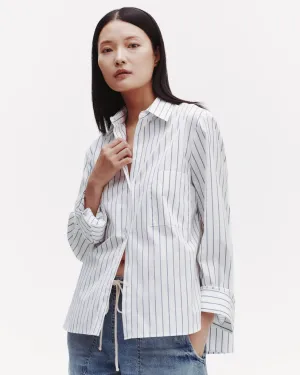 Next Morning Shirt in White and Blue Stripe