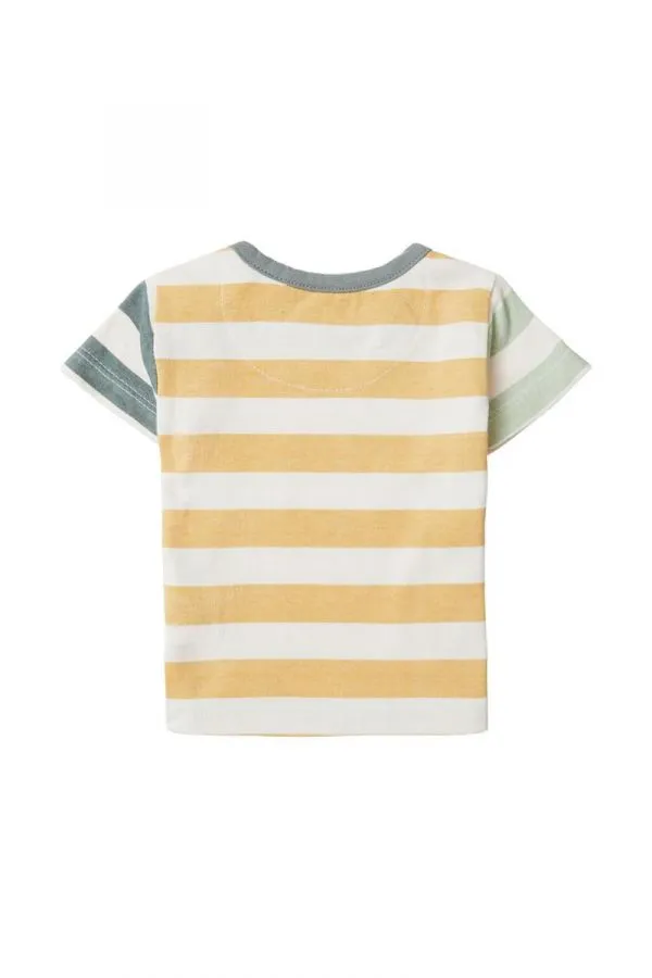 Noppies Baby Boys Balsam Lake Short Sleeve Stripe Tee - Mustard